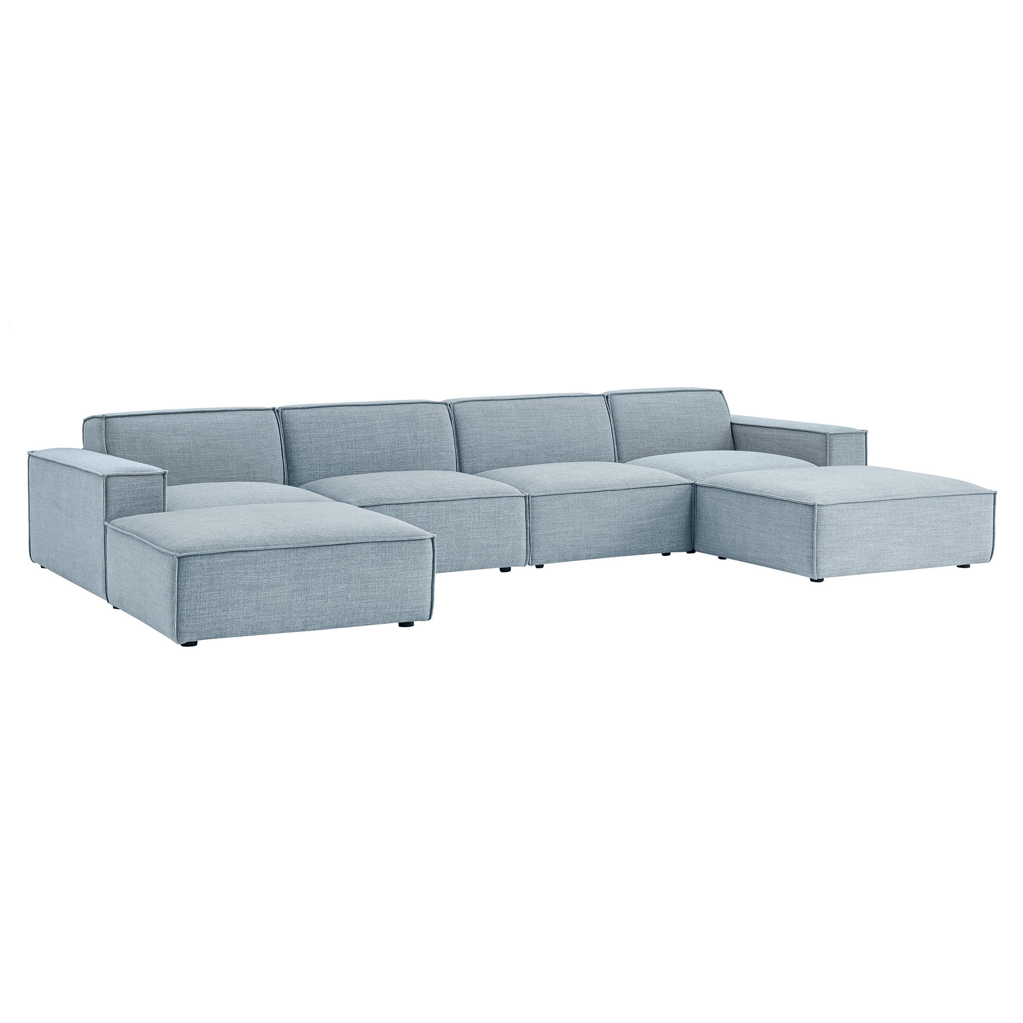 Restore 6-Piece Performance Fabric Upholstered Modular Sectional Sofa - EEI-7417-SKY
