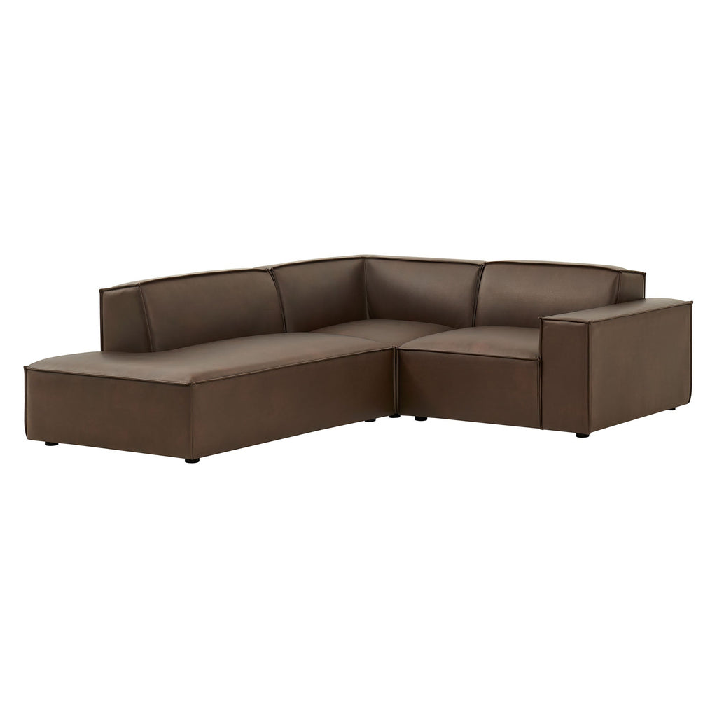 Restore 5-Piece Vegan Leather Modular L-Shaped Sofa