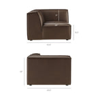 Restore 3-Piece Vegan Leather Modular L-Shaped Sectional Sofa