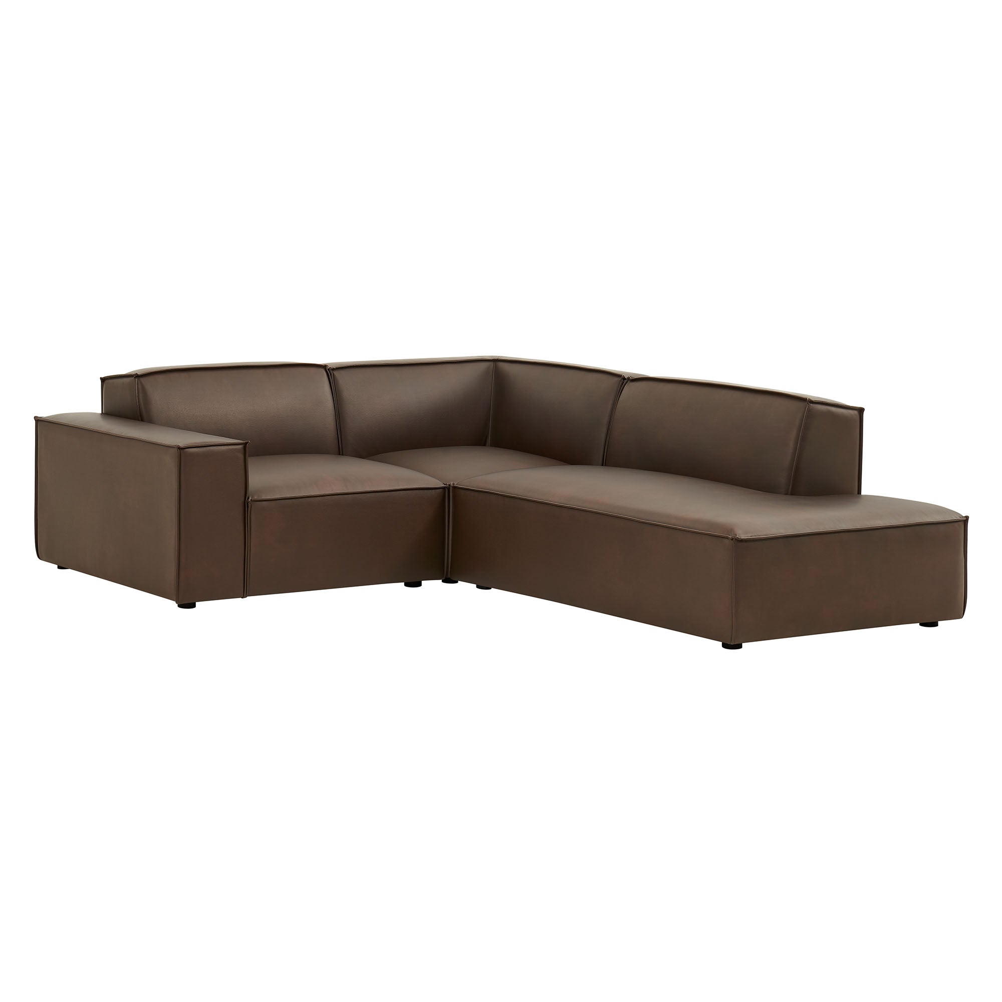 Restore 5-Piece Vegan Leather Modular L-Shaped Sofa