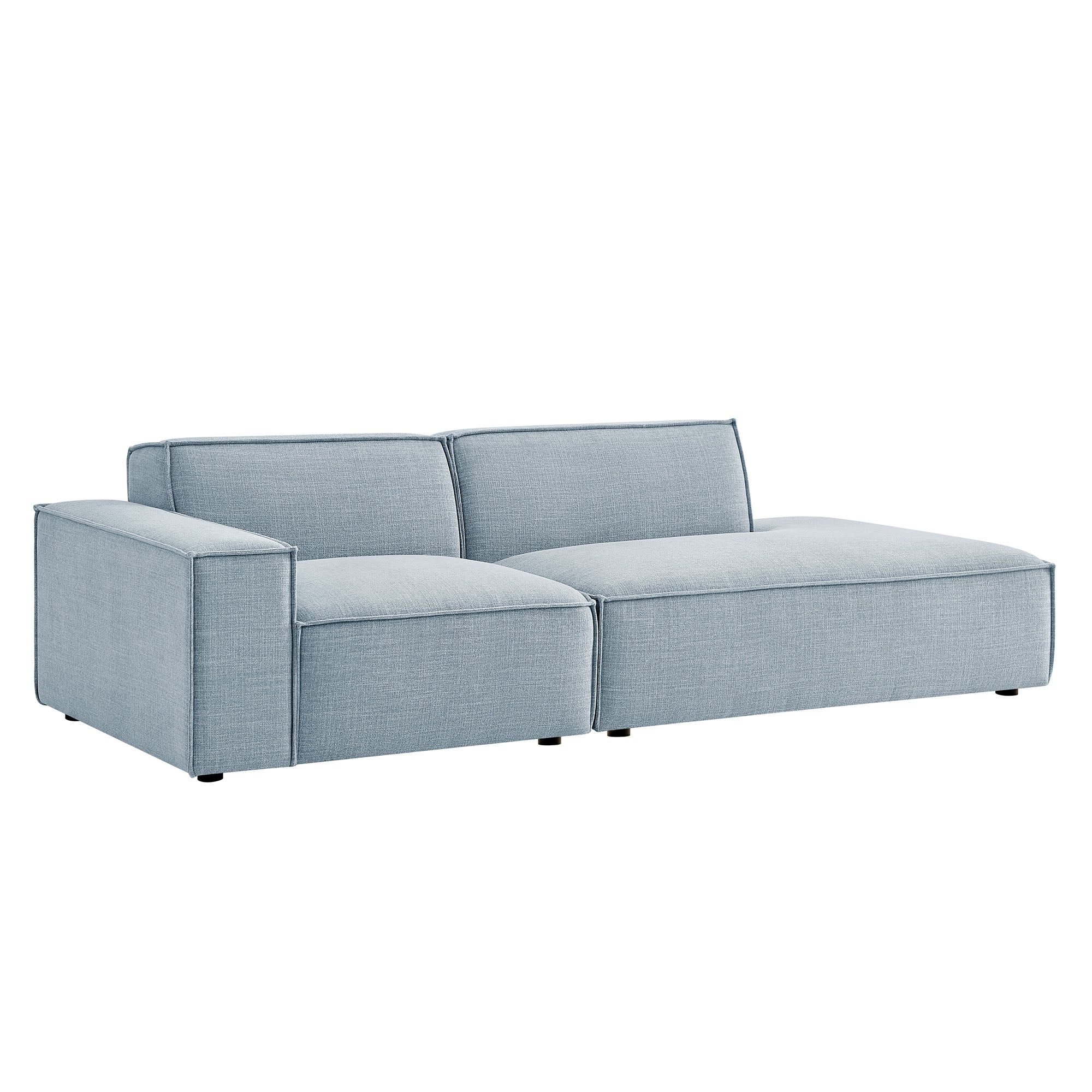 Restore 2-Piece Performance Fabric Upholstered Modular Loveseat - EEI-7425-SKY