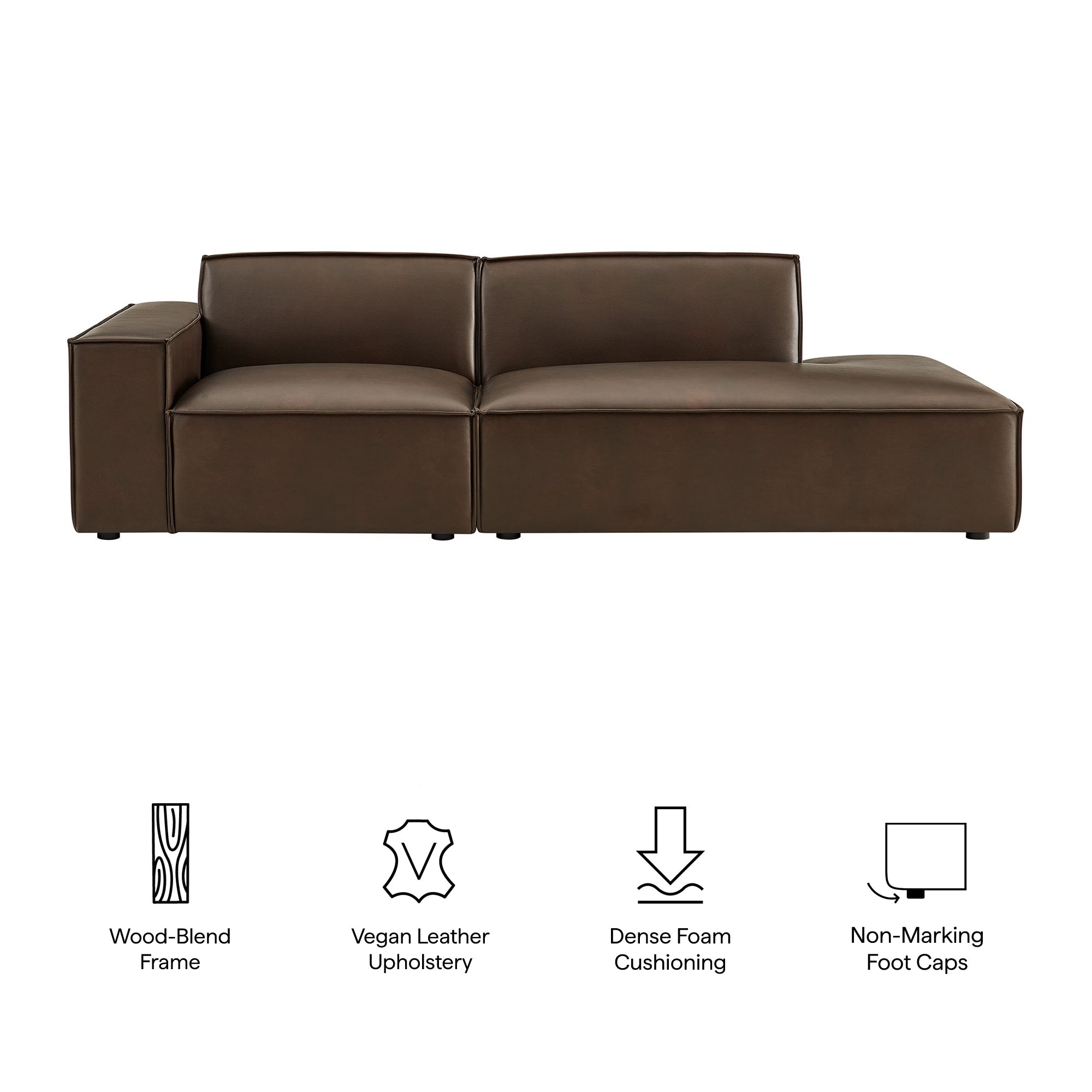 Restore 6-Piece Vegan Leather Modular Sectional Sofa
