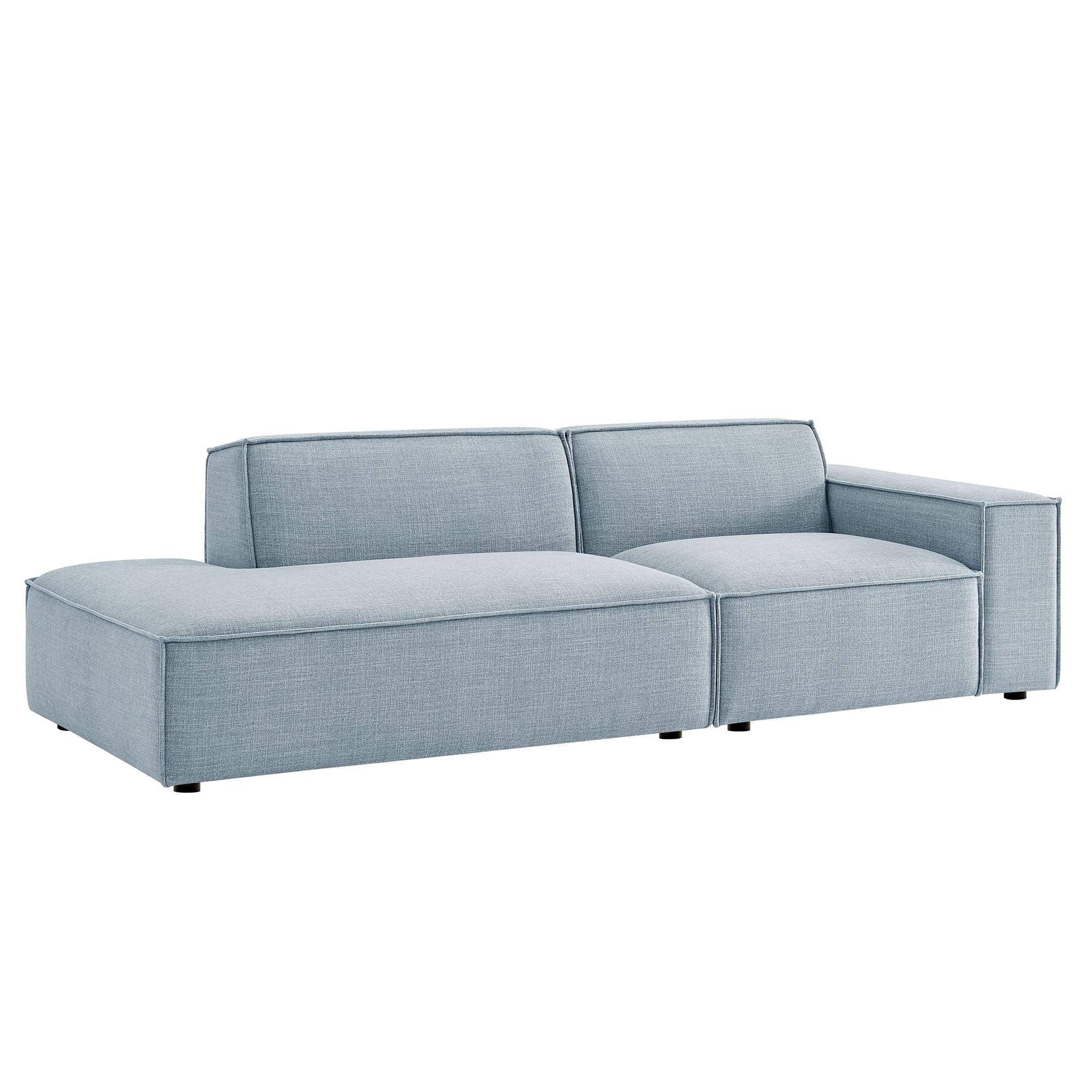 Restore 2-Piece Performance Fabric Upholstered Modular Loveseat - EEI-7427-SKY