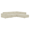 Restore 4-Piece Performance Fabric Upholstered Modular L-Shaped Sofa