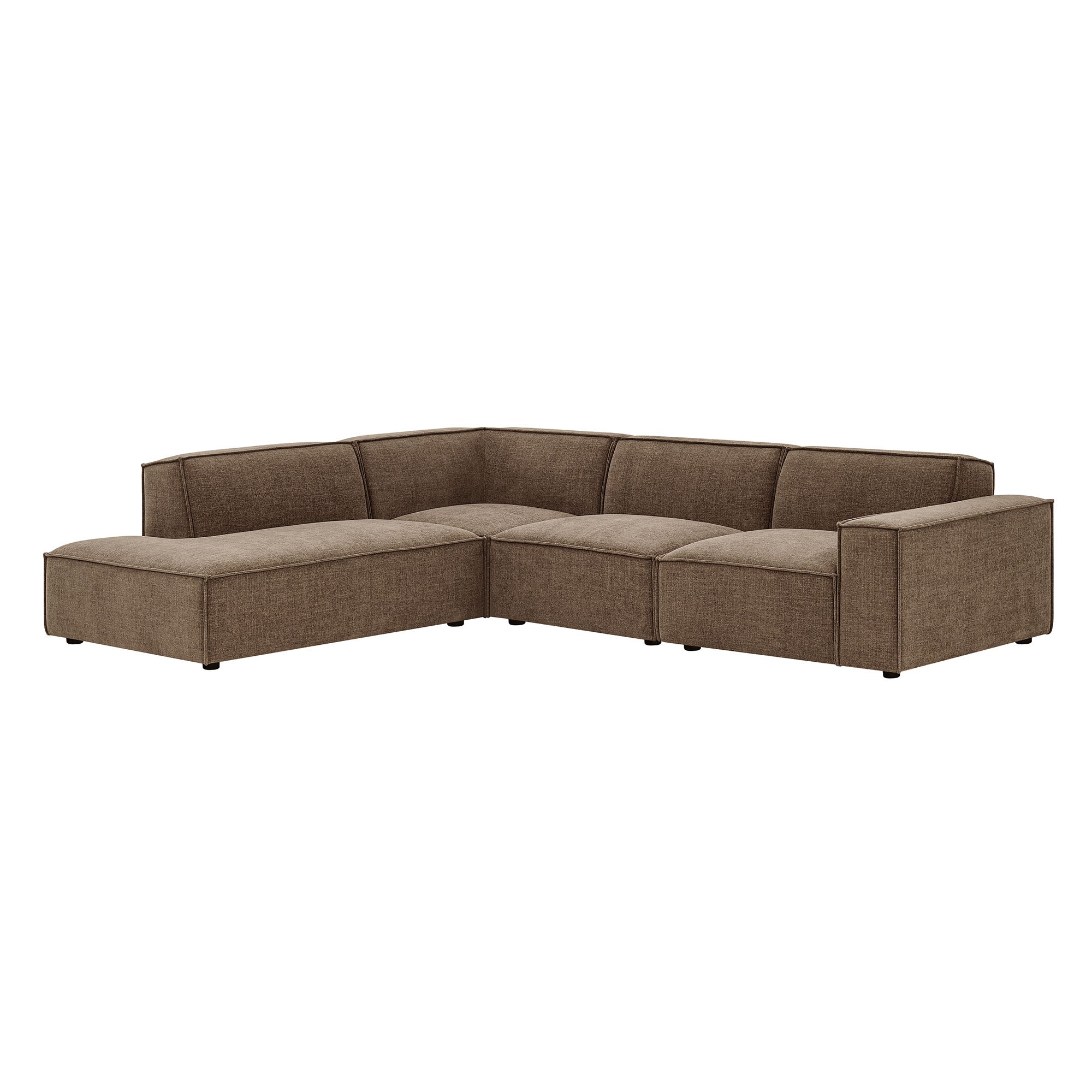 Restore 5-Piece Performance Fabric Upholstered Modular L-Shaped Sofa