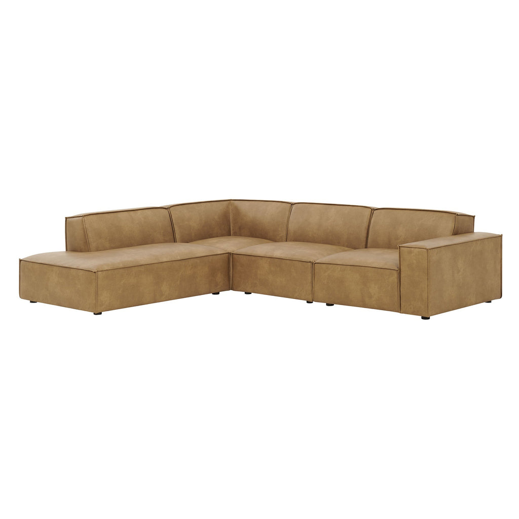 Restore 5-Piece Vegan Leather Modular L-Shaped Sofa