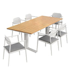 Aeris 7-Piece Outdoor Patio Aluminum Dining Set