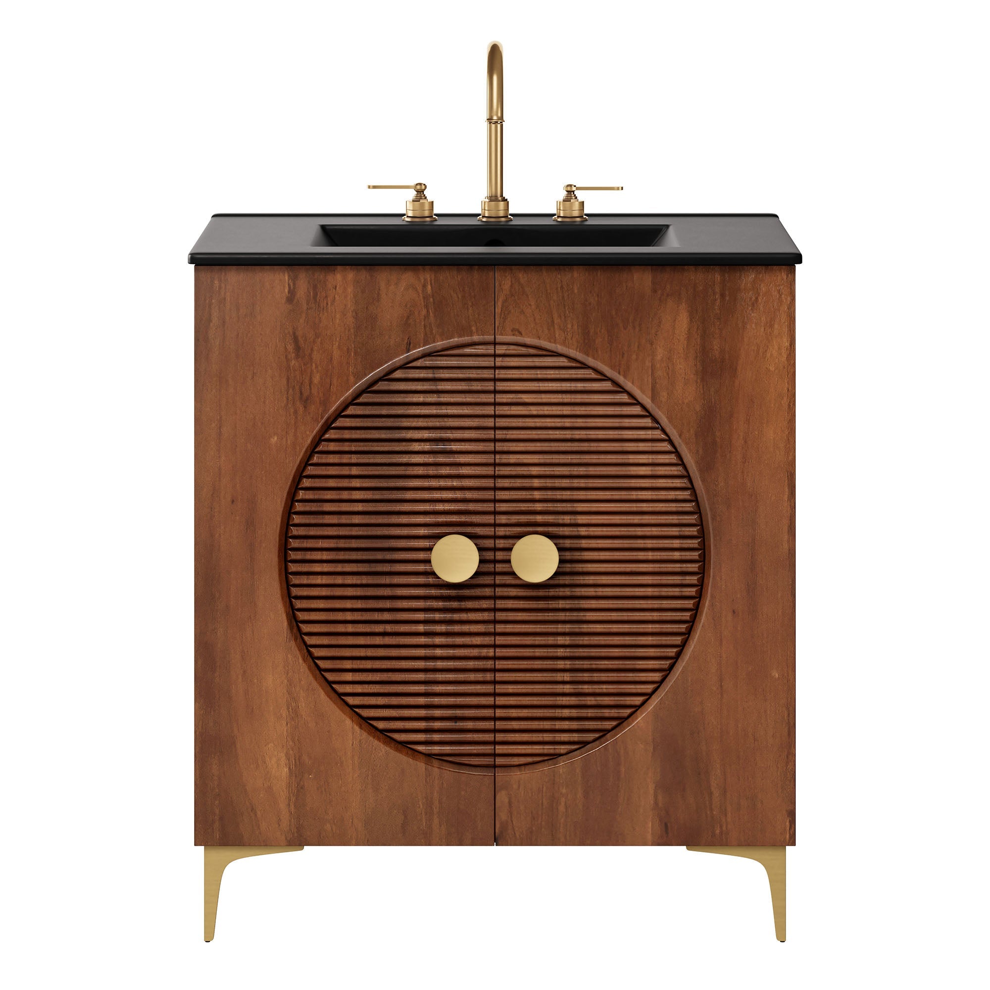 Vernon 30" Fluted Wood Vanity Cabinet With Sink