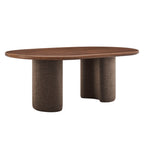 Enric 84 Inch Mango Wood Oval Dining Table