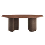 Enric 84 Inch Mango Wood Oval Dining Table