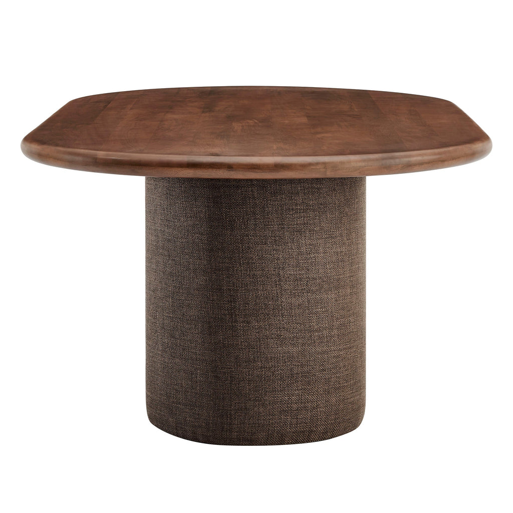 Enric 84 Inch Mango Wood Oval Dining Table