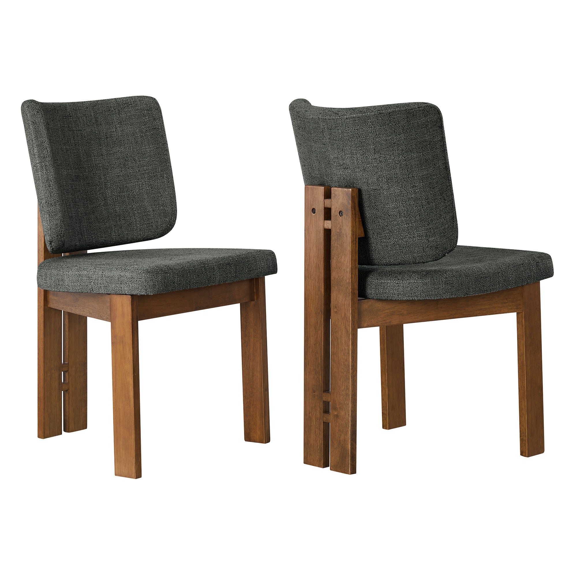 Alba Armless Upholstered Dining Chairs Set Of 2 - EEI-7465-CHA