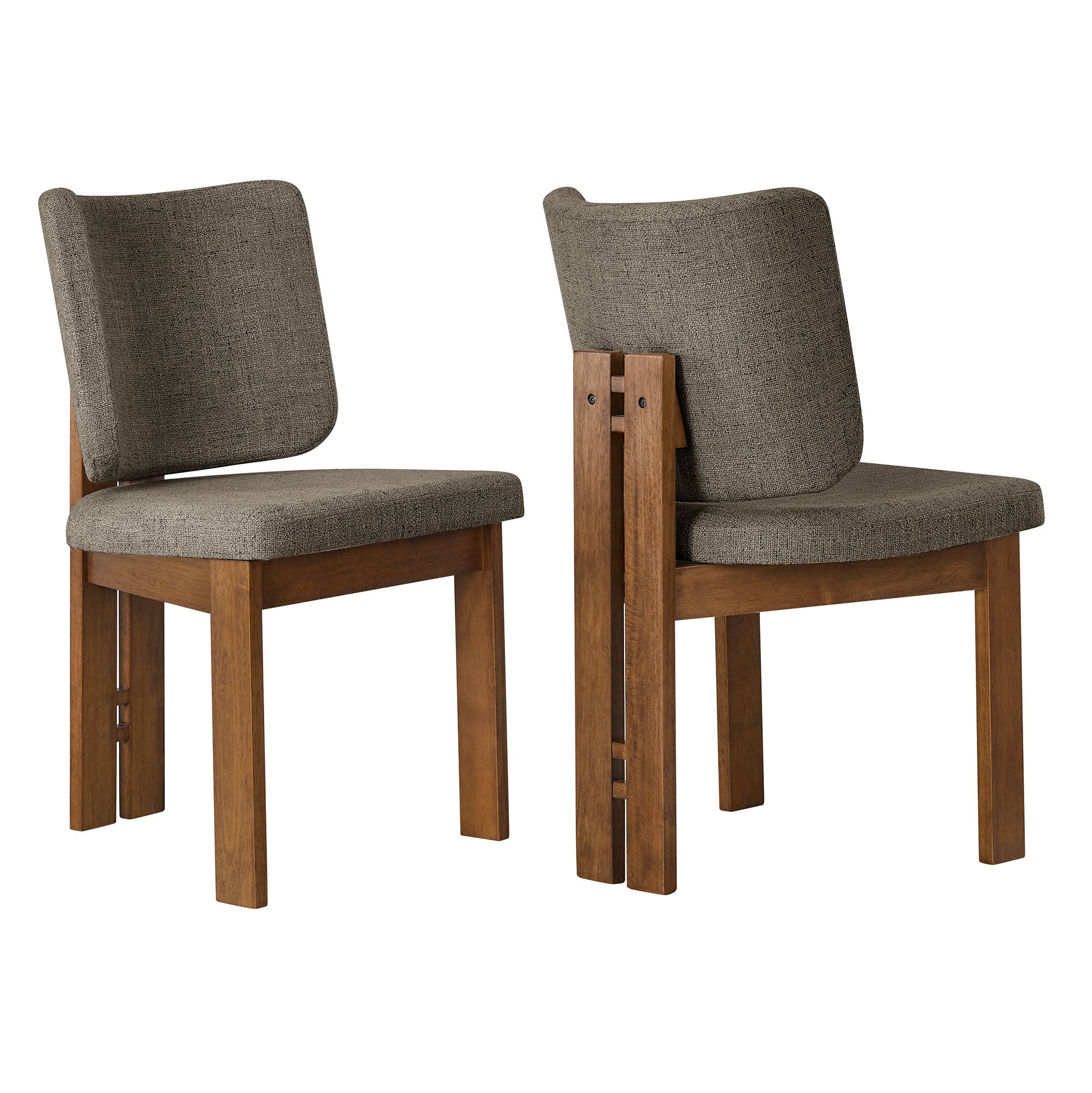 Alba Armless Upholstered Dining Chairs Set Of 2 - EEI-7465-TAU