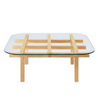 Isby 35 Inch Tempered Glass Coffee Table