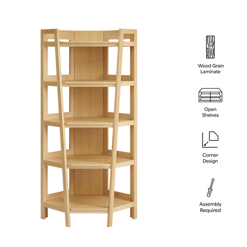 Bixby 71 Inch Corner Bookshelf