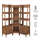 Bixby 3-piece Corner Bookshelf Set with Narrow Bookshelves