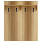 Render Fluted Coat Rack Panel With Shelf