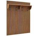 Render Fluted Coat Rack Panel With Shelf