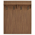 Render Fluted Coat Rack Panel With Shelf