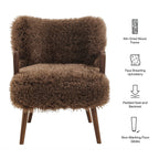 Zerra Faux Shearling Accent Armchair