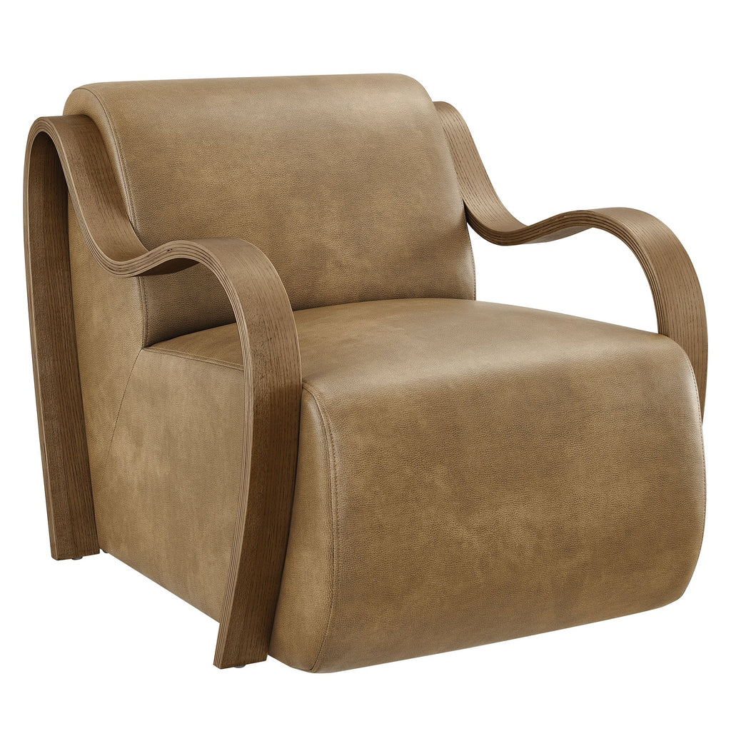 Atrium Vegan Leather Accent Armchair - EEI-7491-TST