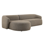 Monica 2 Piece Left Facing Boucle Fabric Modular Sofa with Chaise