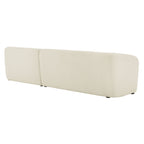 Monica 2 Piece Right Facing Boucle Fabric Modular Sofa with Chaise