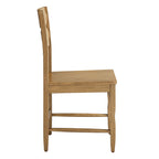 Jax Oak Wood Dining Chair With Wavy Razor Back