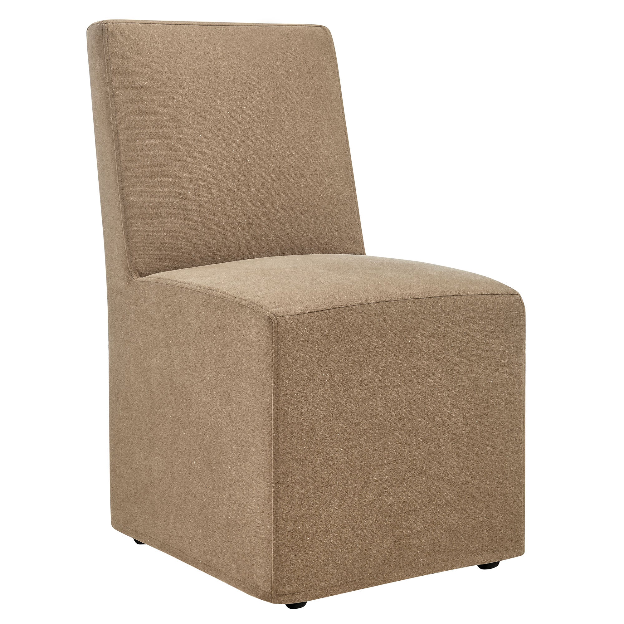 Tessera Upholstered Linen-Blend Slipcovered Dining Chair - EEI-7528-ALM