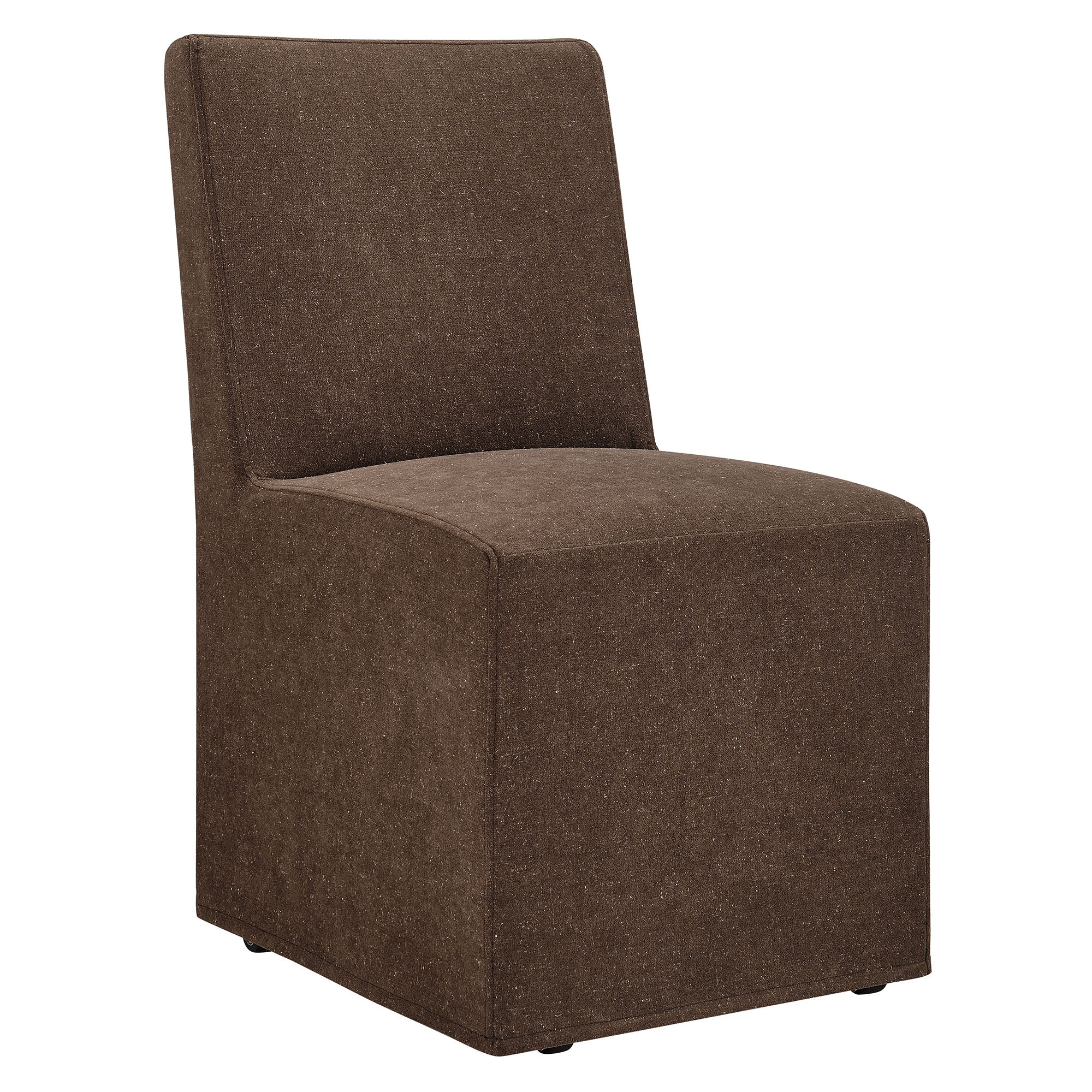 Tessera Upholstered Linen-Blend Slipcovered Dining Chair - EEI-7528-COA