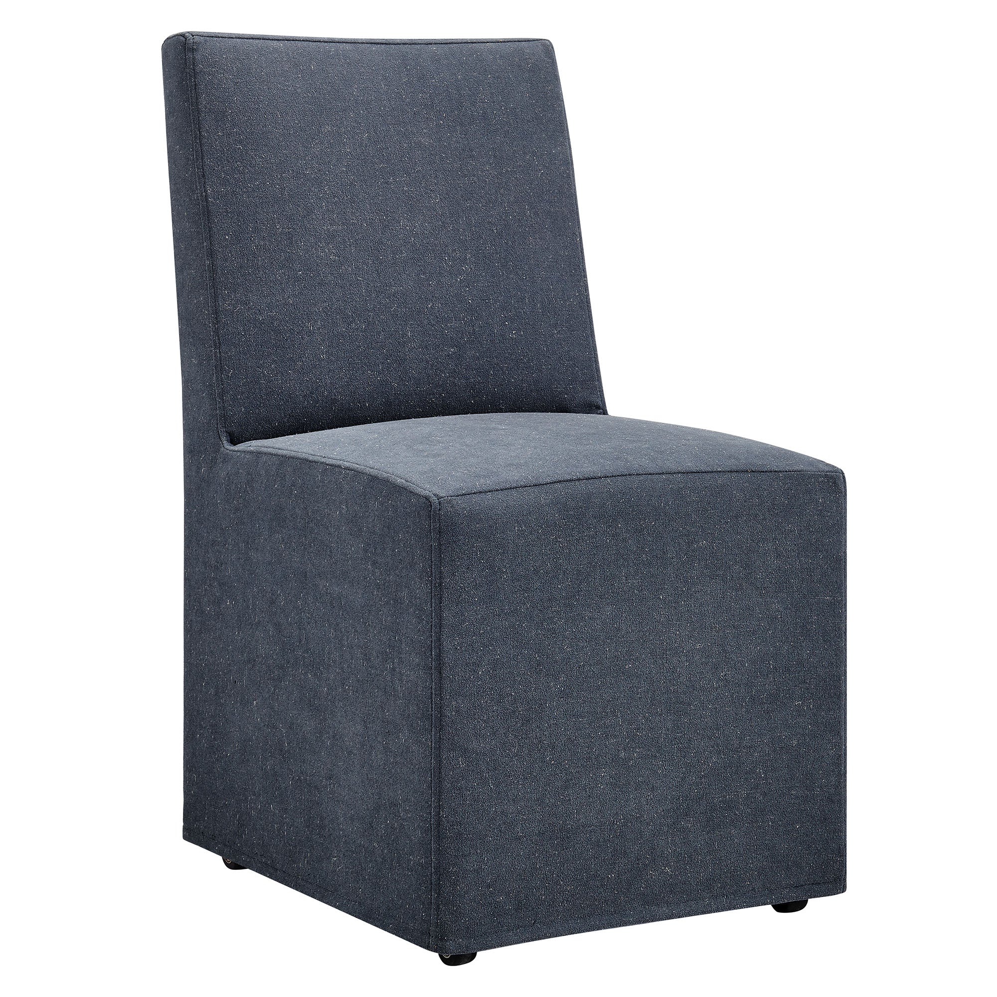 Tessera Upholstered Linen-Blend Slipcovered Dining Chair - EEI-7528-DEN