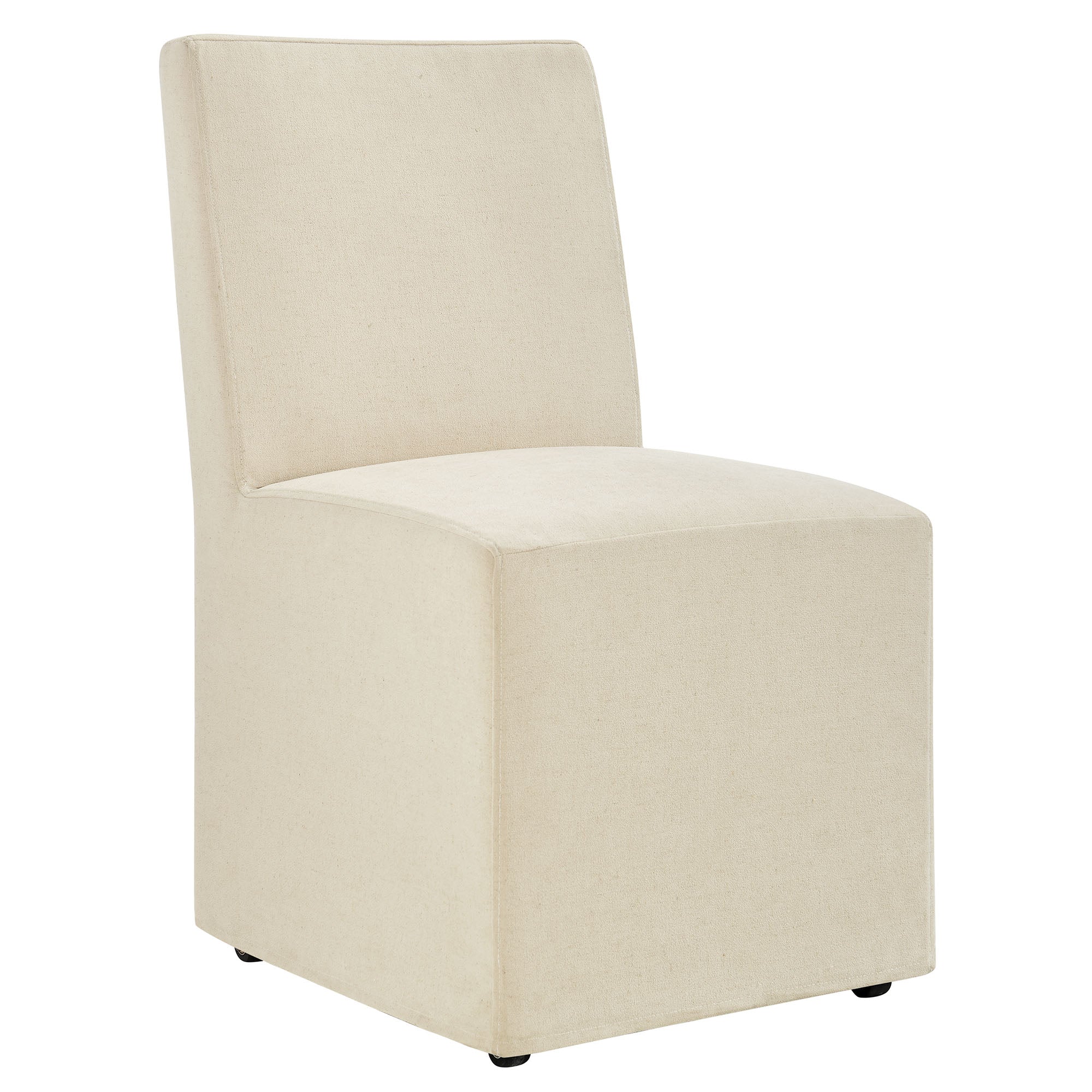 Tessera Upholstered Linen-Blend Slipcovered Dining Chair - EEI-7528-LIN