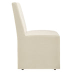 Tessera Upholstered Linen-Blend Slipcovered Dining Chair