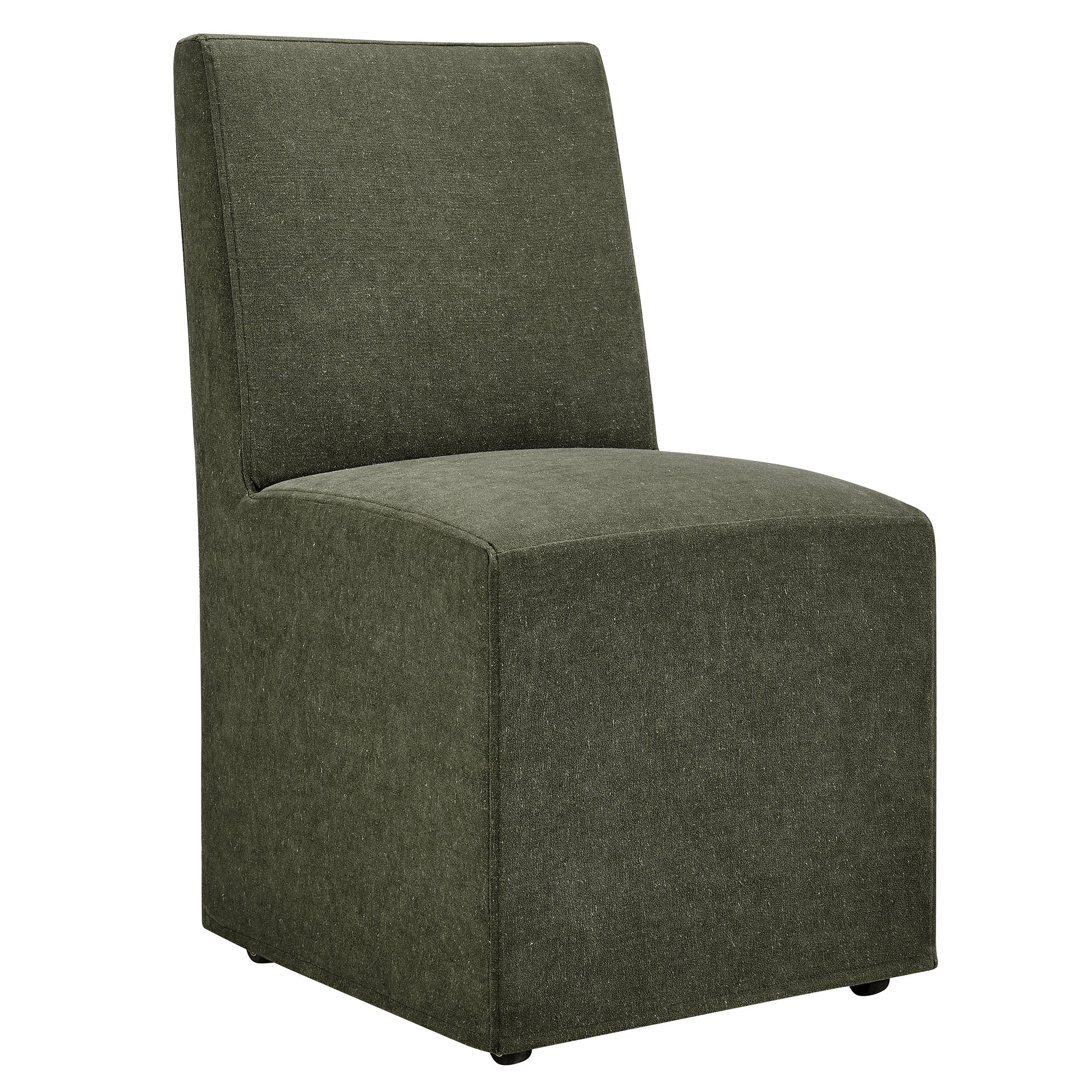 Tessera Upholstered Linen-Blend Slipcovered Dining Chair - EEI-7528-SGE