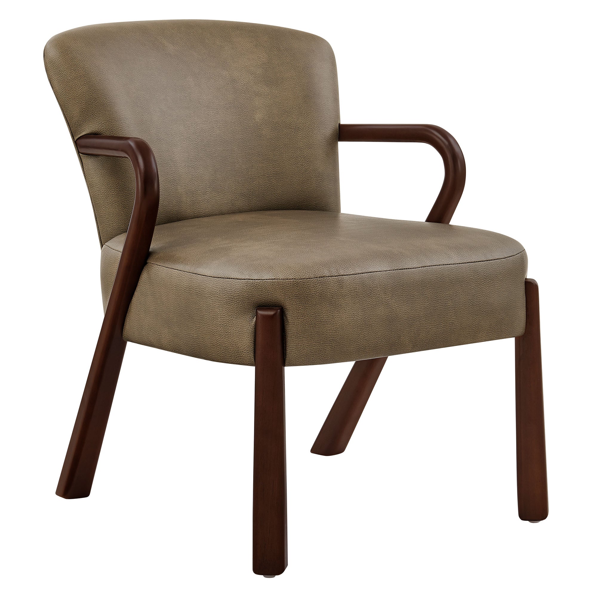 Arden Faux Leather Upholstered Accent Armchair - EEI-7529-MUS