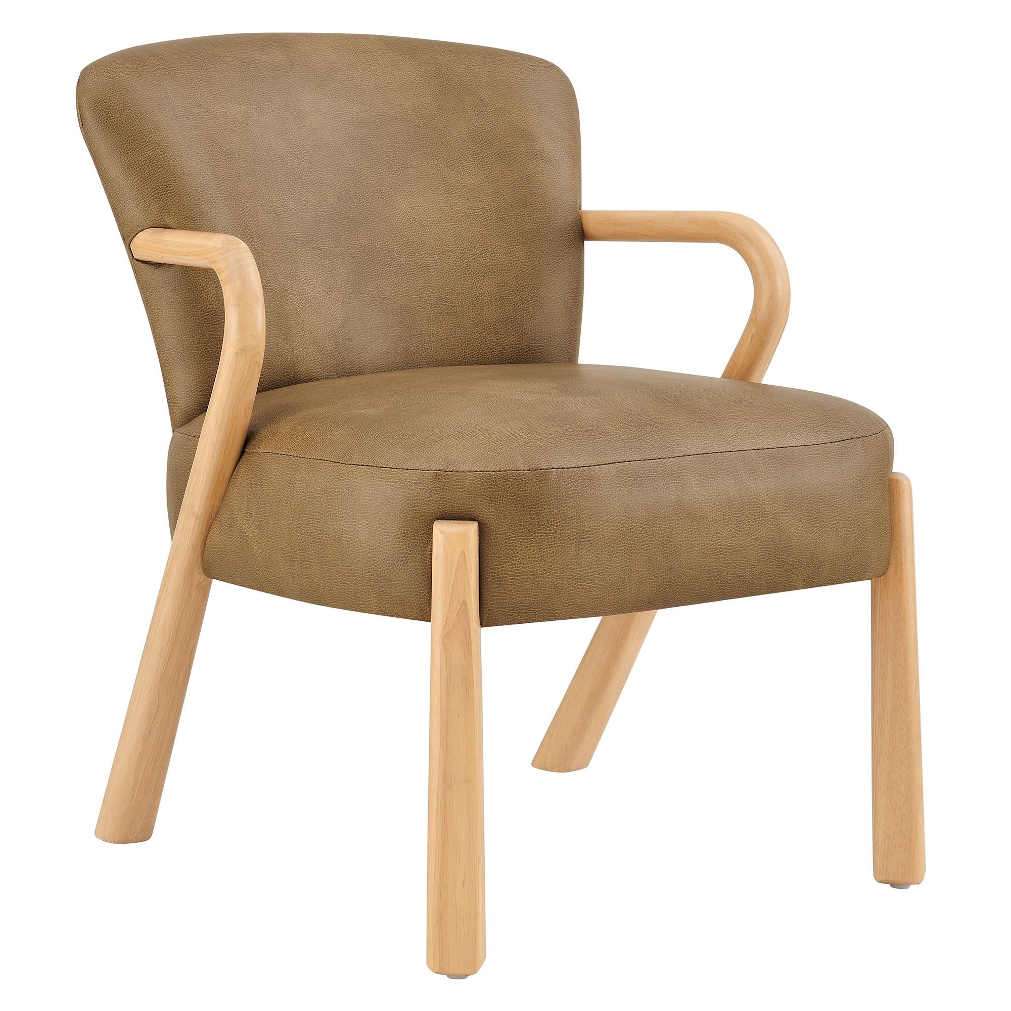 Arden Faux Leather Upholstered Accent Armchair - EEI-7529-TST