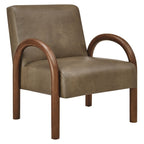 Lunet Faux Leather Upholstered Accent Chair - EEI-7530-MUS