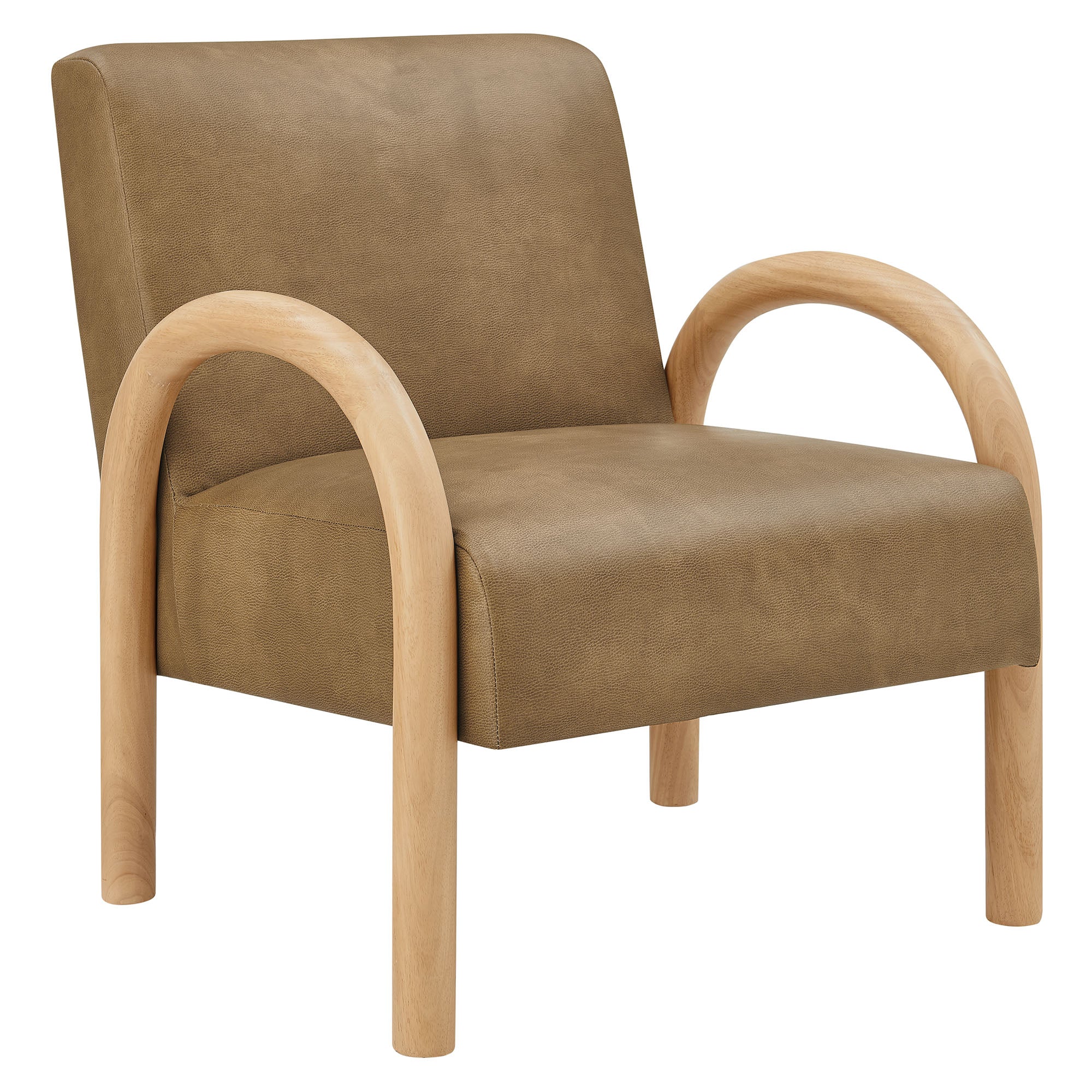 Lunet Faux Leather Upholstered Accent Chair - EEI-7530-TST