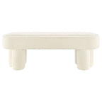 Mossi 52-Inch Oval Boucle Fabric Bench