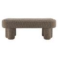 Mossi 52-Inch Oval Boucle Fabric Bench
