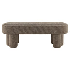 Mossi 52-Inch Oval Boucle Fabric Bench
