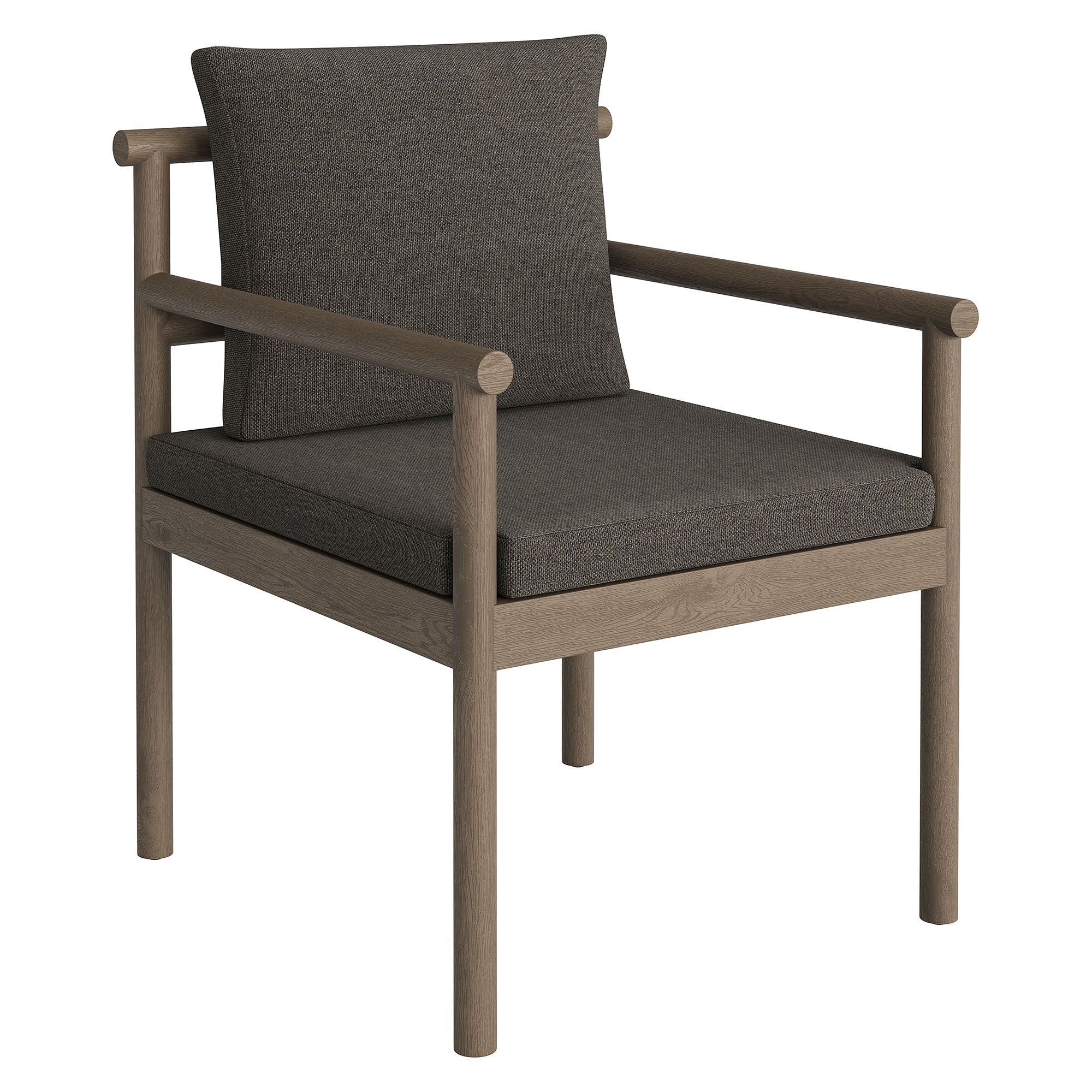 Eleni Outdoor Patio Teak Wood Rope Dining Chair - EEI-7561-WGR-FLI