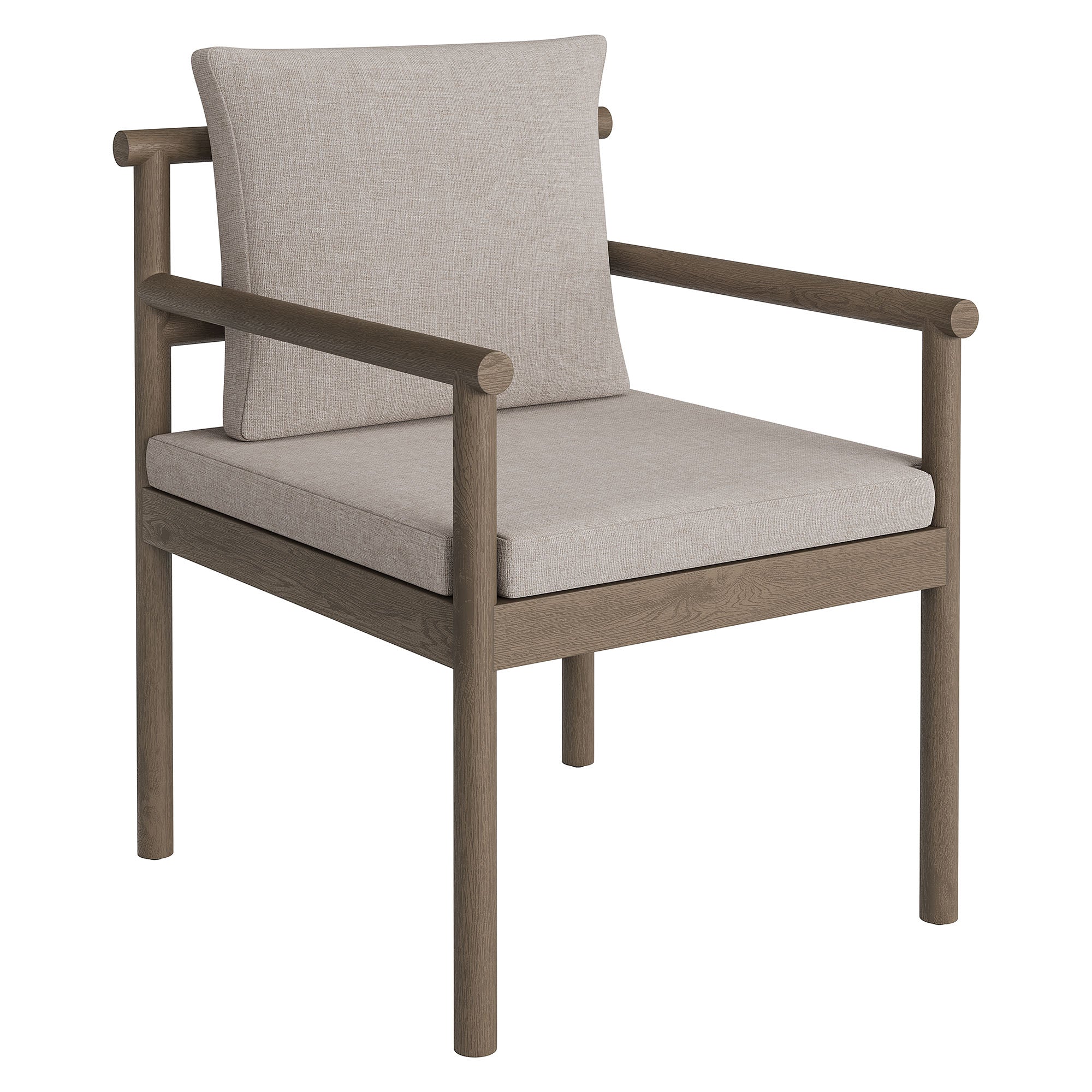 Eleni Outdoor Patio Teak Wood Rope Dining Chair - EEI-7561-WGR-PEB