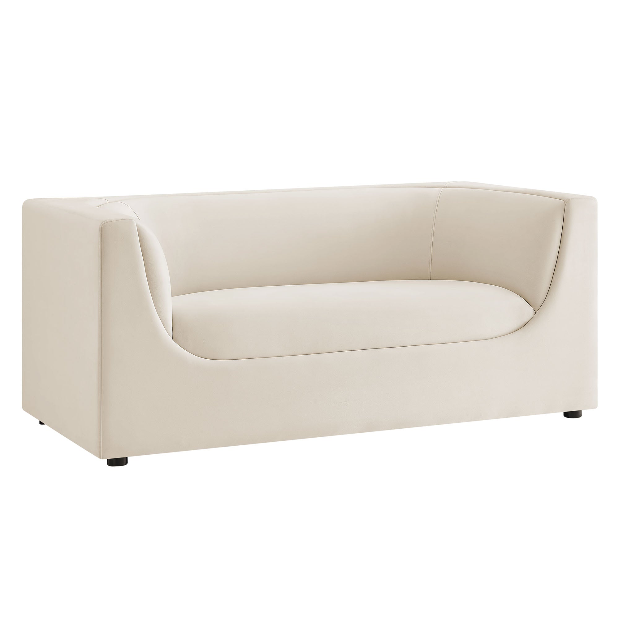 Hilda 67" Curved Back Performance Velvet Loveseat - EEI-7565-ALA