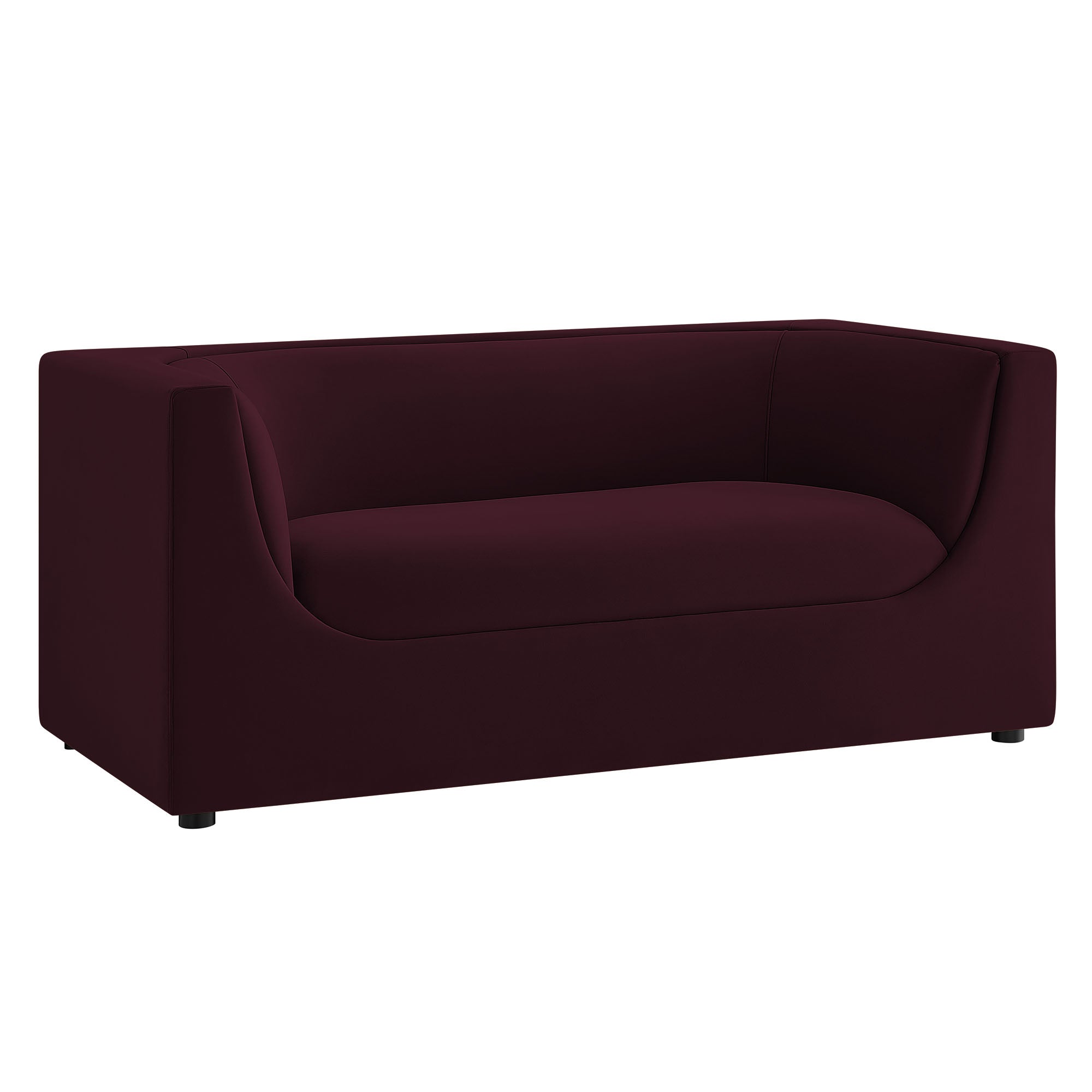 Hilda 67" Curved Back Performance Velvet Loveseat - EEI-7565-MUL