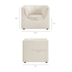 Hilda Curved Back Performance Velvet Armchair