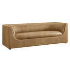 Hilda 86" Curved Back Vegan Leather Sofa