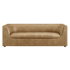 Hilda 86" Curved Back Vegan Leather Sofa