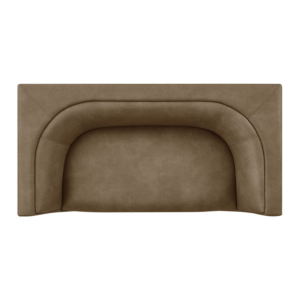 Hilda 67" Curved Back Vegan Leather Loveseat
