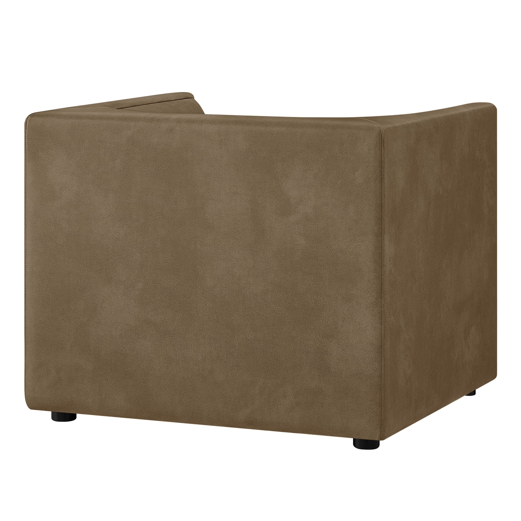 Hilda Curved Back Vegan Leather Armchair